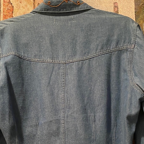 Sigrid Olsen 100% Cotton Blue Embroidered Shirt - Picture 7 of 7